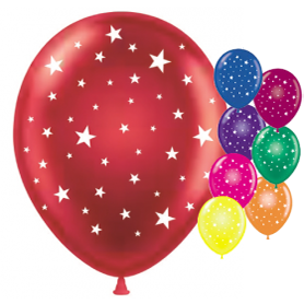 Latex Balloons - Stars, Globes, Baby, and More Designs