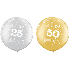 Qualatex Anniversary Latex Balloons - 30 Inch