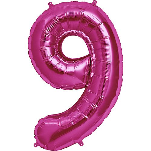 balloon♡確認用♡440円 34 inch Kaleidoscope Magenta Number 9 Foil Balloon