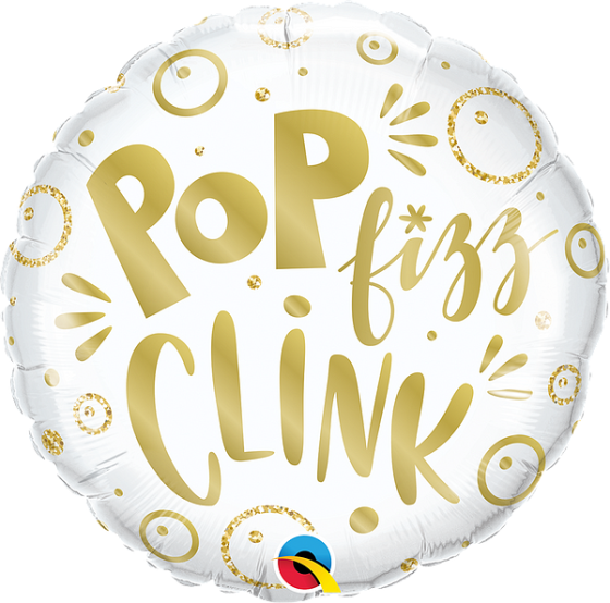 18 inch Qualatex Pop Fizz Clink Foil Balloon