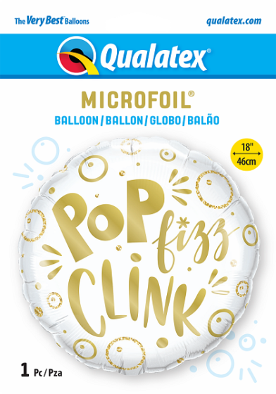 18 inch Qualatex Pop Fizz Clink Foil Balloon