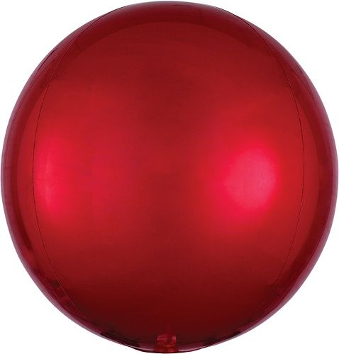 15 Inch Anagram Red Orbz Foil Balloon - PKG