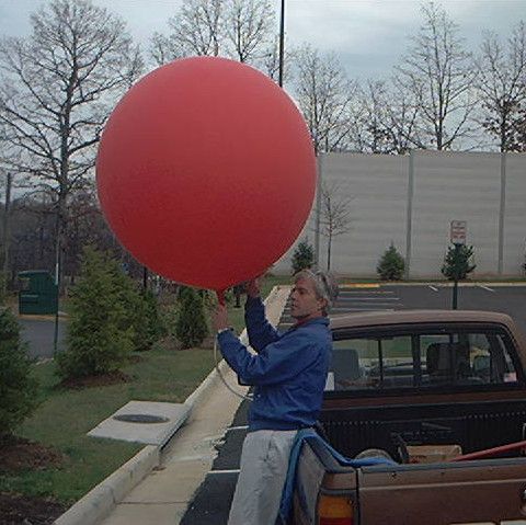 Giant Round Foot Red Cloudbuster Balloon
