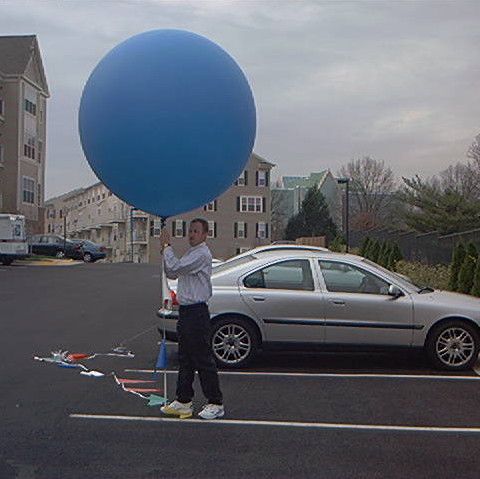 Giant Round 4 Foot White Cloudbuster Balloon