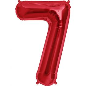 34 inch Kaleidoscope Red Number 7 Foil Balloon