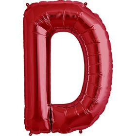 34 inch Red Letter D Foil Mylar Balloon