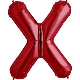 34 inch Red Letter X Foil Mylar Balloon