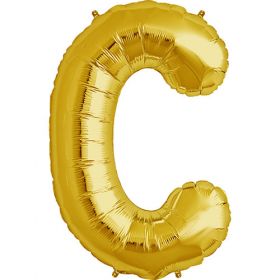 34 inch Kaleidoscope Gold Letter C Foil Mylar Balloon
