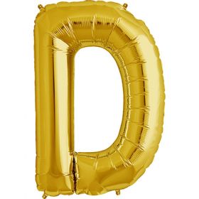 34 inch Kaleidoscope Gold Letter D Foil Mylar Balloon