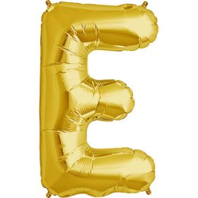 34 inch Kaleidoscope Gold Letter E Foil Mylar Balloon