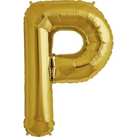 34 inch Kaleidoscope Gold Letter P Foil Mylar Balloon