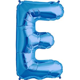 34 inch Kaleidoscope Blue Letter E Foil Balloon