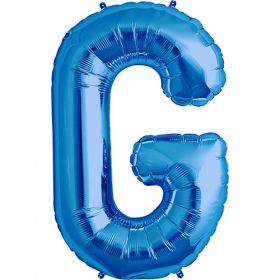34 inch Kaleidoscope Blue Letter G Foil Balloon