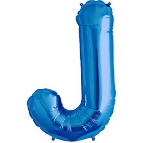 34 inch Northstar Blue Letter J Foil Balloon