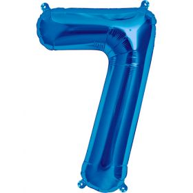 16 inch Northstar Blue Number 7 Foil Mylar Balloon
