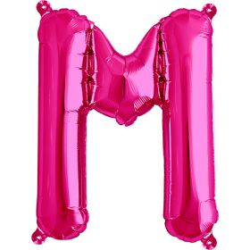 16 inch Northstar Magenta Letter M Foil Mylar Balloon