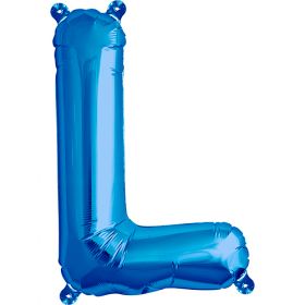 16 inch Northstar Blue Letter L Foil Mylar Balloon