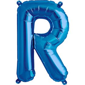 16 inch Northstar Blue Letter R Foil Mylar Balloon