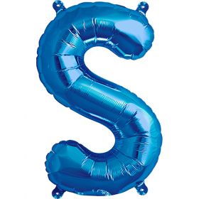 16 inch Northstar Blue Letter S Foil Mylar Balloon