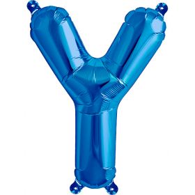 16 inch Northstar Blue Letter Y Foil Mylar Balloon