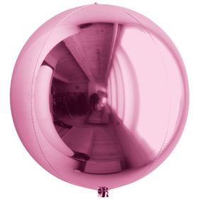 7 inch SAG Pearl Pink Foil Mirror Ball - 10 ct