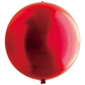 14 inch SAG Red Foil Mirror Ball - 10 ct