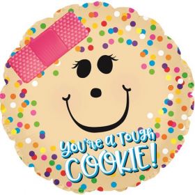 18 inch You're a Tough Cookie Get Well Circle Foil Mylar Balloon