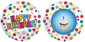 31 inch Happy Birthday Treat Circle Shape Balloon