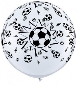 Qualatex Soccer Ball Design Wrap Print 36 inch Latex Balloons - 2 count
