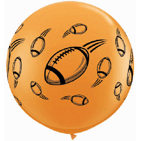 Qualatex Football Design Wrap Print 36 inch Latex Balloons - 2 count