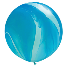 Qualatex Blue Rainbow Agate 30 inch Latex Balloon - 2 count