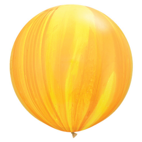 Qualatex Yellow/Orange Rainbow Agate 30 inch Latex Balloon - 2 count