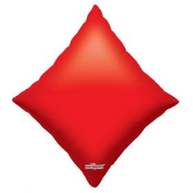 28 inch Red Poker Diamond Shape Foil Mylar Balloon