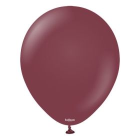 18 inch Kalisan Burgundy Latex Balloons - 25CT