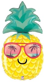 30 inch Betallic Summer Pineapple Shape Foil Balloon | Balloons Direct