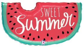 30 inch Betallic Summer Watermelon Shape Foil Balloon | Balloons Direct