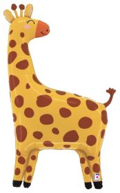 41 inch Betallic Jungle Giraffe Shape Foil Balloon - Pkg