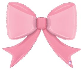 41 inch Betallic Pretty Pink Bow Shape Foil Balloon | Balloons Direct