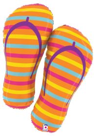 30 inch Betallic Summer Flip Flops Shape Foil Balloon - Pkg