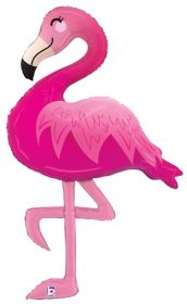 44 inch Betallic Pink Flamingo Shape Foil Balloon | Balloons Direct