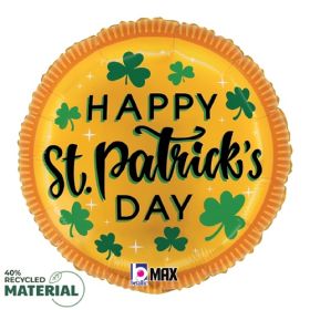 18 inch Betallic St Pat's Gold Coin Foil Balloon | Balloons Direct