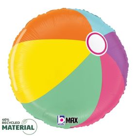 18-inch-Betallic-Summer-Beach-Ball-Foil-Balloon-flat