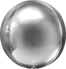 15 Inch Anagram Silver Orbz Foil Balloon