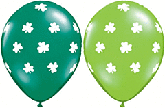 11 inch Qualatex Big Shamrocks Around Latex Balloons- 50 count
