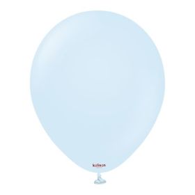 12 inch Kalisan Macaron Baby Blue Latex Balloons - 100ct
