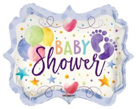 18 inch Kaleidoscope Baby Shower Sign Shape Foil Mylar Balloon