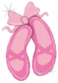 32 inch Betallic Ballet Slippers Shape Foil Balloon - Pkg