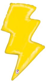 31 inch Betallic Lightning Bolt Shape Foil Balloon - Pkg