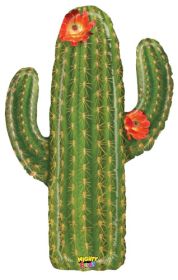 38 inch Betallic Mighty Cactus Shape Foil Balloon - Pkg