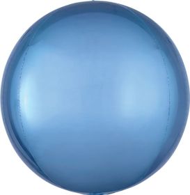 15 Inch Anagram Pastel Blue Orbz Foil Balloon